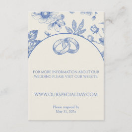 リッチブルーフランスのフローラトワールフローラ エンクロージャーカード