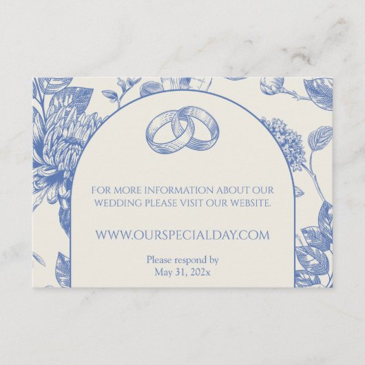 リッチブルーフランスのフローラトワールフローラ エンクロージャーカード (正面)