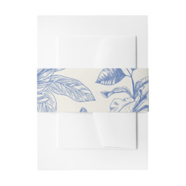 リッチブルーフランスのフローラトワールフローラ 招待状ベリーバンド