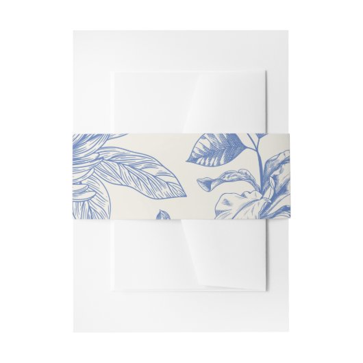 リッチブルーフランスのフローラトワールフローラ 招待状ベリーバンド (正面例)