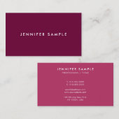 リッチマエレガントルーンレッドモダンミニマルテンプレート 名刺 (正面/裏面)