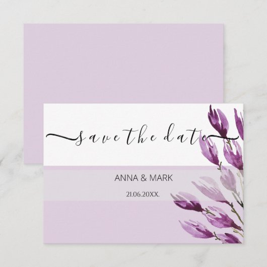 リッチマグノリアパステルパープルバイオレットハ絵を描ンド (正面/裏面)