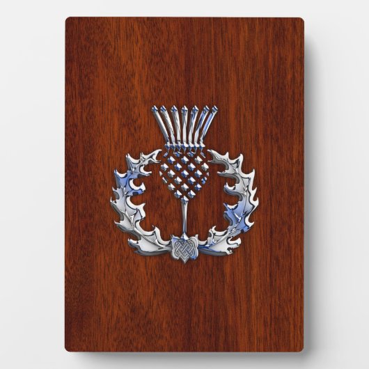 リッチマホガニーウッドスコティッシュティスルプリント フォトプラーク (正面)