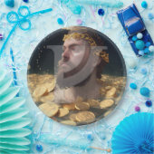 リッチマンルーン紙プレート |フェオフェフバイキングアングロ ペーパープレート (パーティー)