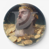 リッチマンルーン紙プレート |フェオフェフバイキングアングロ ペーパープレート (正面)