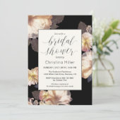 リッチムーディフローラエレガントブライダルシャワー招待 招待状 (スタンド正面)