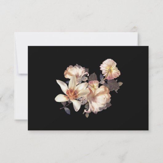 リッチムーディフローラ結婚式RSVP 出欠カード (裏面)