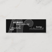 リッチモンドのプロフィールカードを残すこと スキニー名刺 (裏面)