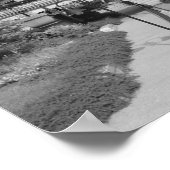 リッチモンドの車の跨線橋と運河 ポスター (角)