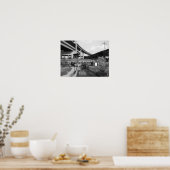 リッチモンドの車の跨線橋と運河 ポスター (キッチン)