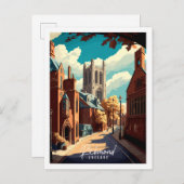 リッチモンドイングランドヴィンテージ旅行イラストレーション ポストカード (正面/裏面)