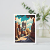 リッチモンドイングランドヴィンテージ旅行イラストレーション ポストカード (スタンド正面)