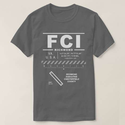 リッチモンドエグゼクティブエアポートFCI Tシャツ (デザイン正面)