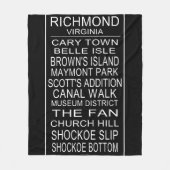 リッチモンドバージニアバ転がス フリースブランケット (正面)