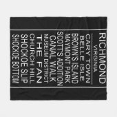 リッチモンドバージニアバ転がス フリースブランケット (正面(横))