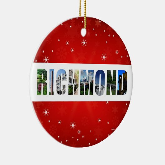 リッチモンドバージニア旅行写真クリスマス セラミックオーナメント (右)