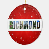 リッチモンドバージニア旅行写真クリスマス セラミックオーナメント (左)