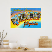 リッチモンドバージニアVAオールドヴィンテージ旅行はがき –  ポスター (キッチン)