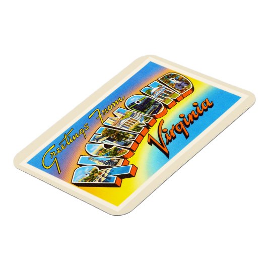 リッチモンドバージニアVAオールドヴィンテージ旅行はがき – マグネット (左側)