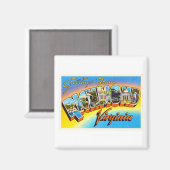 リッチモンドバージニアVAオールドヴィンテージ旅行はがき – マグネット (正面/裏面)