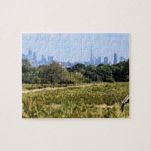 リッチモンドパークからのロンドンスカイライン – 8x10インチ ジグソーパズル (横)