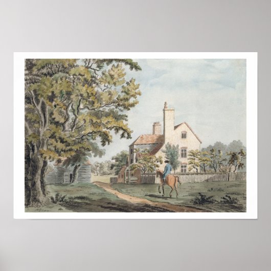 リッチモンドパークのキーパーズハウス1757 （ペン、インク&w） ポスター (正面)