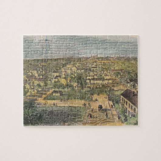 リッチモンドヴァージニア(1862年)のヴィンテージの絵解き地図 ジグソーパズル (横)