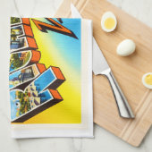 リッチモンドヴァージニアVAの古いヴィンテージ旅行郵便はがき キッチンタオル (四つ折り)