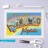 リッチモンドヴァージニアVAの古いヴィンテージ旅行郵便はがき 薄葉紙 (クラフト)