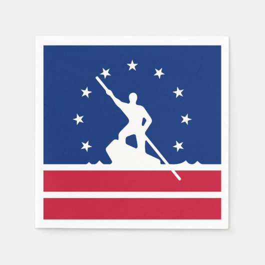 リッチモンド州旗、バージニア紙ナプキンス スタンダードカクテルナプキン (正面)