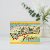 リッチモンド市からのレトロなグリーティング ポストカード (スタンド正面)