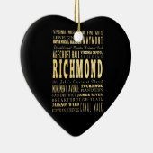 リッチモンド都市ヴァージニアならタイポグラフィの芸術 セラミックオーナメント (右)