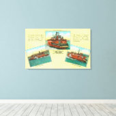 リッチモンド – サンラファエルフェリーのビュー キャンバスプリント (インサイチュ (ウッドフロア))