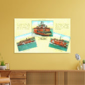 リッチモンド – サンラファエルフェリーのビュー キャンバスプリント (インサイチュ (リビング))