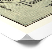 リッチモンド&ダルビル鉄道の地図1893 ポスター (角)