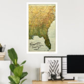 リッチモンド&ダルビル鉄道の地図1893 ポスター (ホームオフィス)