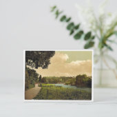 リッチモンド、テムズ川、ロンドン川、郊外の眺め。 ポストカード (スタンド正面)