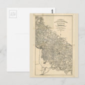 リッチモンド・バージニア周辺地図（1864年） ポストカード (正面/裏面)