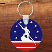 リッチモンド(バージニア)シティ国旗のキーチェーン キーホルダー (正面)