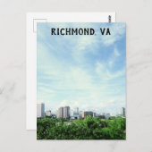 リッチモンド・バージニア・シティ・スカイライン旅行写真 ポストカード (正面/裏面)