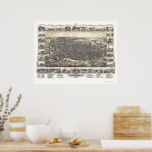 リッチモンド, INパノラママップ – 1884 ポスター (キッチン)