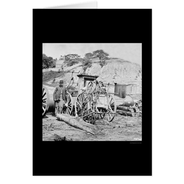 リッチモンド、VA 1865年の消防士そして消防車 (正面)