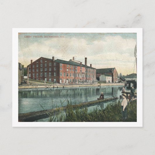 リッチモンドVA、1909リビー刑務所、ヴィンテージインスパイア ポストカード (正面)