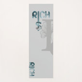 リッチヨガマットフィットネス抽象芸術アートブルー海 ヨガマット (正面)