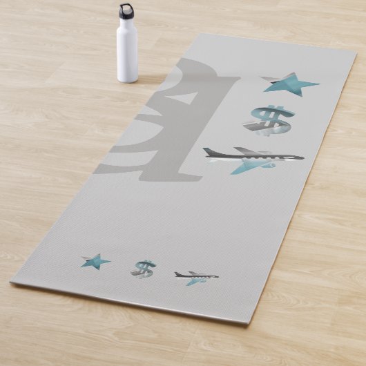 リッチヨガマットフィットネス抽象芸術アートブルー海 ヨガマット (インサイチュ)