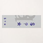 リッチヨガマットフィットネス抽象芸術トレンドラベンダービオール ヨガマット (正面(横))