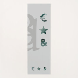 リッチヨガマット抽象芸術アートブラックグリーンエメラルド ヨガマット