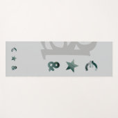 リッチヨガマット抽象芸術アートブラックグリーンエメラルド ヨガマット (正面(横))