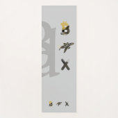 リッチヨガマット抽象芸術アート白黒金ゴールド ヨガマット (正面)