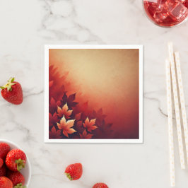 リッチラッセットメープル秋グラデーションデコップナプキンス スタンダードカクテルナプキン